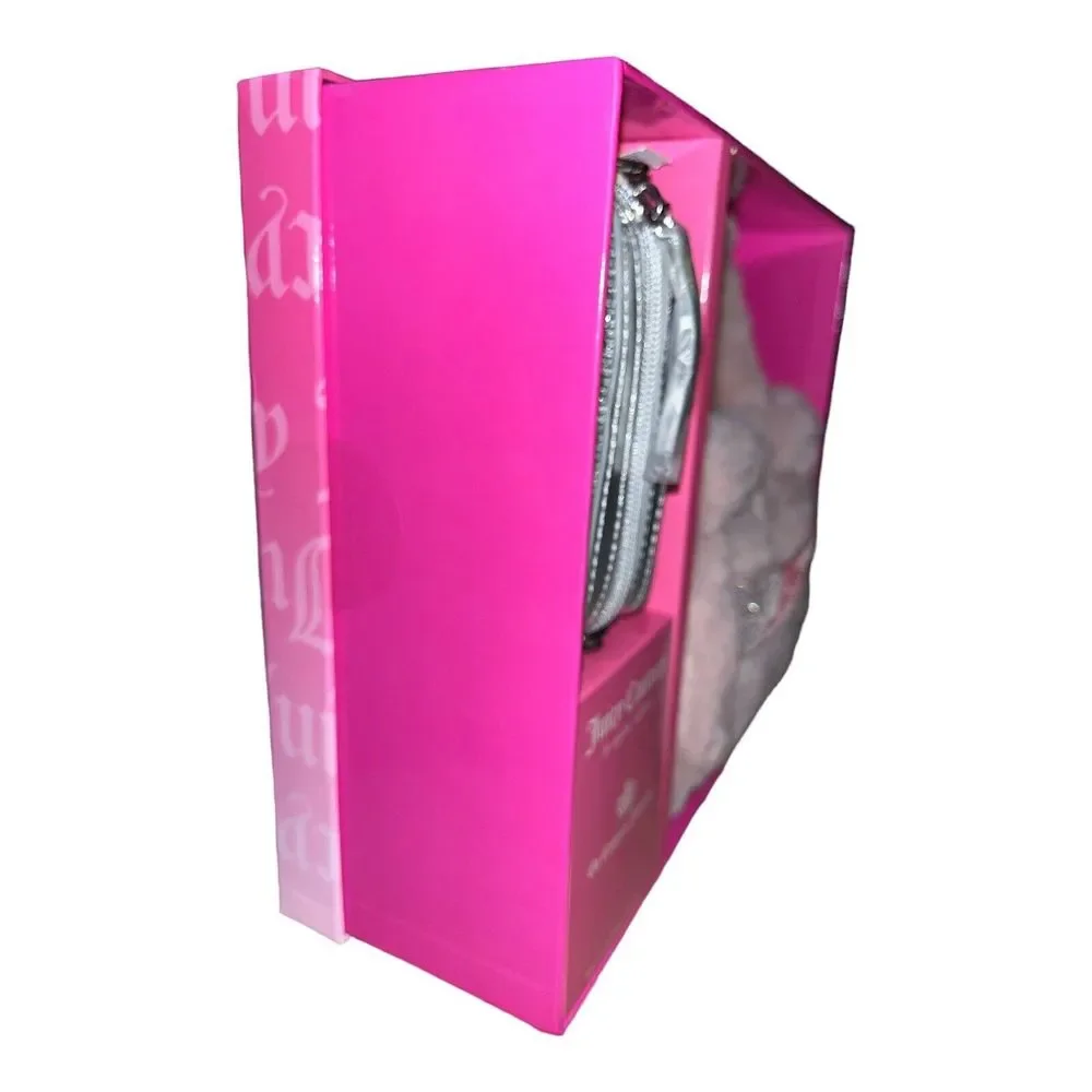 Juicy Couture Free Love Fuzzy Fluffy Mini Tote Light Pink Coin Purse Gift Set - Picture 4 of 6